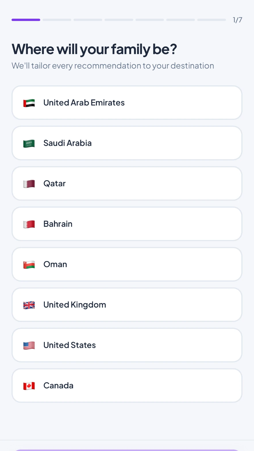 NextHome asking a family where they are going